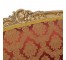 SETTEE-Louis Inspired Gold Ornate Frame W/Red & Gold Damask