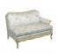 RAF SETTEE-Vintage Blonde Frame W/Silver Upholstery