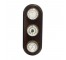 BAROMETER-Dark Wood & Brass Wall Mount