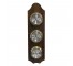 BAROMETER-Pinehurst Dark Wood Wall Barometer w/(3) Dials