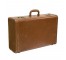 SUITCASE-Vintage Brown Leather w/ B.J.S. Initials