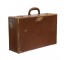 SUITCASE-Vintage Russet Leather 'Stylite' w/ G.H.P. Initials