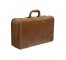 SUITCASE-Small Vintage Light Brown Russet Leather