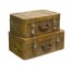 SUITCASE-Large Vintage Ochre Antique Finish Suitcase