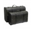 SUITCASE-Large Black Wood w/Leather Rounded Bands