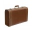 VINTAGE SUITCASE-Brown Leather W/Initials "W.F.W"