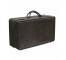 VINTAGE DARK BROWN LEATHER SUITCASE-W/Initials "EJM"