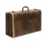 VINTAGE SAMSONITE SUITCASE-Dark Brown W/Beige Trim & Initials "DJC"