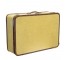 VINTAGE SUITCASE-Large Yellow W/Brown Trim & Initials "C.M.L."