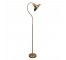 FLOOR LAMP-Gold Steel Goose Neck W/Mix Media Shade