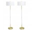 FLOOR LAMP-Contemporary Matte White & Gold