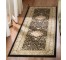 RUNNER-(2'3" x 10')Traditional Oriental Runner In Black & Cream Floral