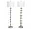 FLOOR LAMP-Brushed Steel Stacked Balls