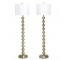 FLOOR LAMP-Brushed Brass Stacked Balls