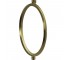 FLOOR LAMP-Oval Front Steel Lamp W/Marble Base & Polished Brass Finish