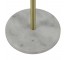 FLOOR LAMP-Oval Front Steel Lamp W/Marble Base & Polished Brass Finish