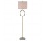 FLOOR LAMP-Oval Front Steel Lamp W/Marble Base & Polished Brass Finish