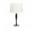 TABLE LAMP- Black Wood w/Round Chrome Base