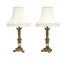 TABLE LAMP-Ornate Gold w/Marble Detail