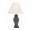 TABLE LAMP-Painted Green Urn Shaped Ceramic Lamp