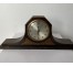 MANTEL CLOCK-"Gilbert" Hexagon Wood Hood,Silver Face & Gold Numbers