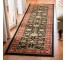 RUNNER-(2'3"x12')-Traditional Oriental Floral Runner In Black W/Red Border