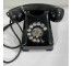 Vintage Kellog Inspired Phone-Black Square Base/Rotary