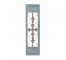 WALL PANEL ART-Distressed Blue Shutter W/Metal Scrollwork Center