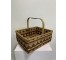 BASKET-Tan/Brown Picnic Basket w/No Lid