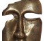 SCULPTURE-Abstract Face (Antique Brass) W/Marble Base