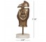 SCULPTURE-Abstract Face (Antique Brass) W/Marble Base