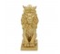 SCULPTUE-Gold Lion W/Crown