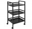 CART-3 Tier Black Metal Rollling Cart