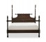 QUEEN HEADBOARD/FOOTBOARD-Turned Posts W/Deep Morocco Wood Finish