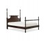 QUEEN HEADBOARD/FOOTBOARD-Turned Posts W/Deep Morocco Wood Finish