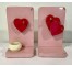 BOOKEND-Child Pink w/Hearts Bookend (Pair)