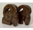 BOOKEND- Wooden Ram Bust (Pair)