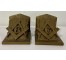 BOOKEND-Bronze Ronson Masonic Bookends (Pair)