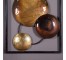 WALL PANEL--Metal Geometric Circles in Brown & Gold Tones
