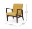 CHAIR-MCM Fabric Club Chair W/Birchwood Frame