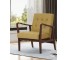 CHAIR-MCM Fabric Club Chair W/Birchwood Frame