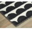 RUG(7'10" x 10')-Modern Black Scales on White Background