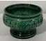 PLANTER-Vintage Green Ceramic Planter w/Leaves