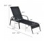 BEACH/POOL LOUNGER-Black Reclinter