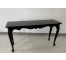 CONSOLE TABLE-Black Lacquer W/Scallope Ede & Queen Anne Leg