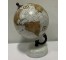 GLOBE-Light Blue & Brown w/Circular Marble Base