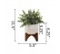 PLANT-Faux Eucalyptus Plant in Ceramic Pot W/Wooden Stand