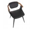 MCM Dining Chair-Black W/Walnut Detail