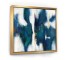 FRAMED PRINT-Blue+White Ikat I W/Gold Frame