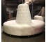 OTTOMAN-XL White Sombrero W/Tall Tufted Center